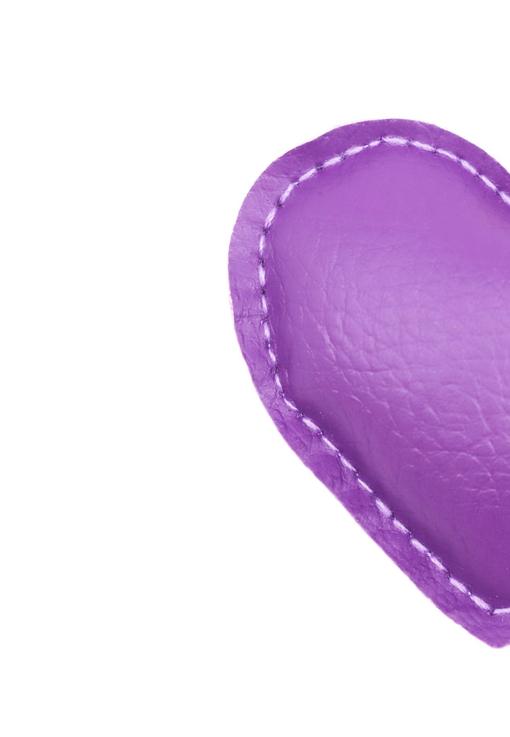 Portachiavi con glitter a forma di cuore colore viola