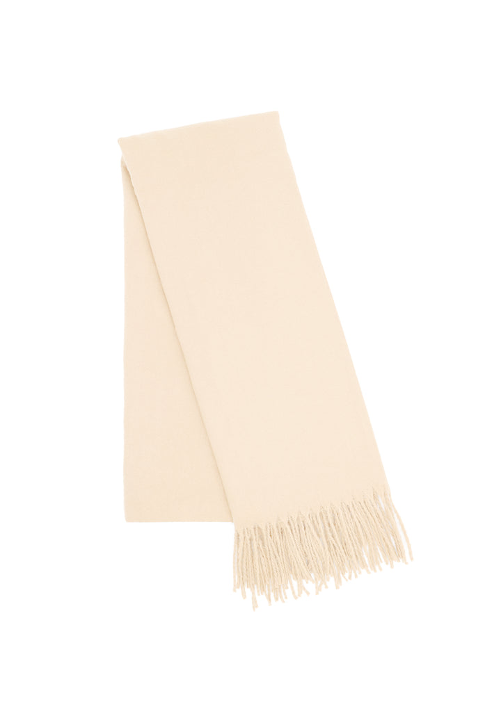 Sciarpa-flanella-frange-calda-lunga-beige