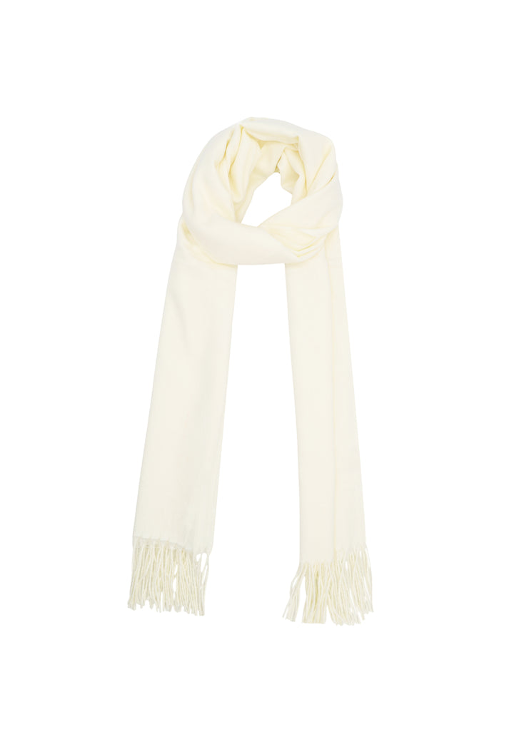 Sciarpa-flanella-frange-calda-lunga-crema