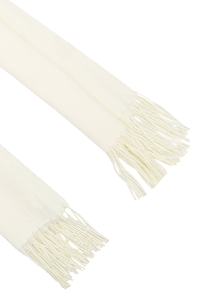 Sciarpa-flanella-frange-calda-lunga-crema