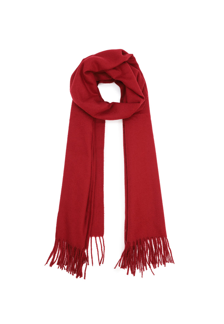 Sciarpa-flanella-frange-calda-lunga-rosso