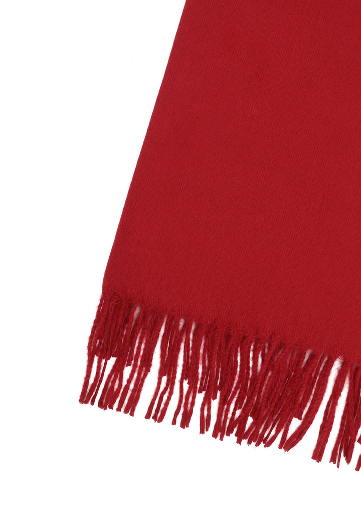Sciarpa-flanella-frange-calda-lunga-rosso
