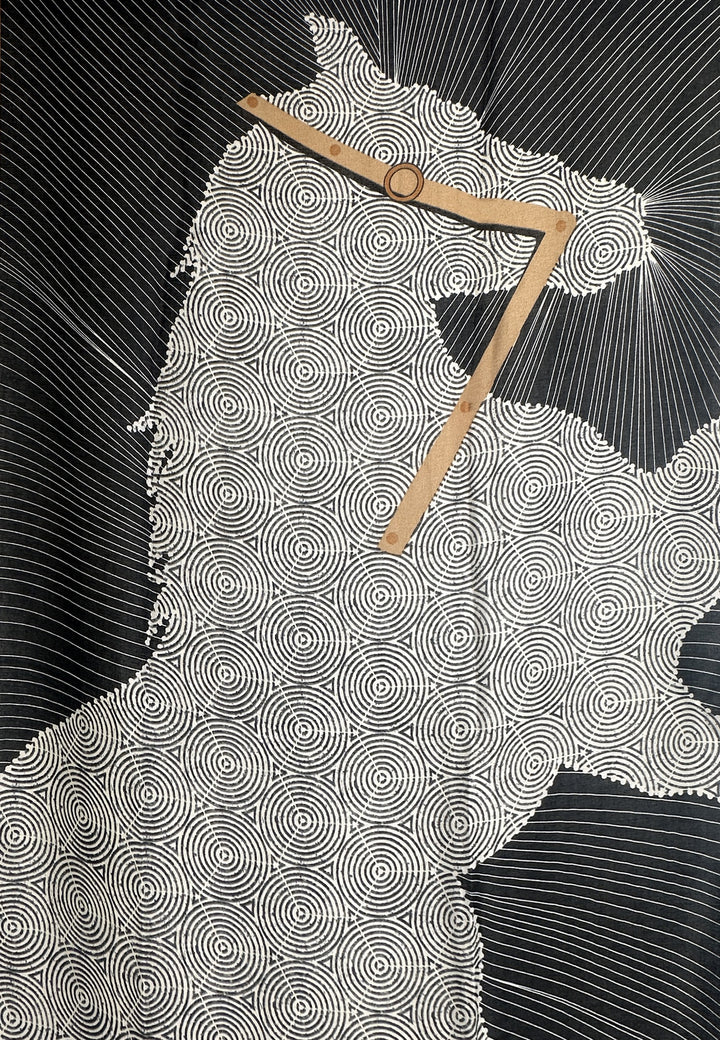 Sciarpa con fantasia cavallo nero