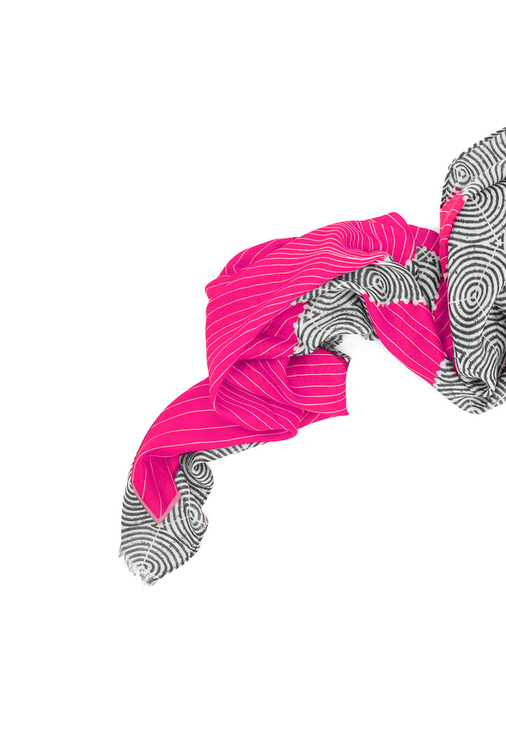 Sciarpa con fantasia cavallo fucsia