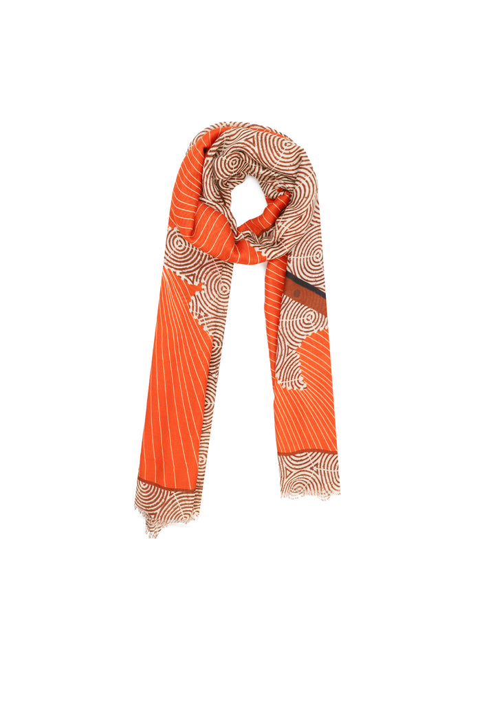 Sciarpa con fantasia cavallo arancione