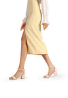 Sandali estivi con tacco e cinturino color beige