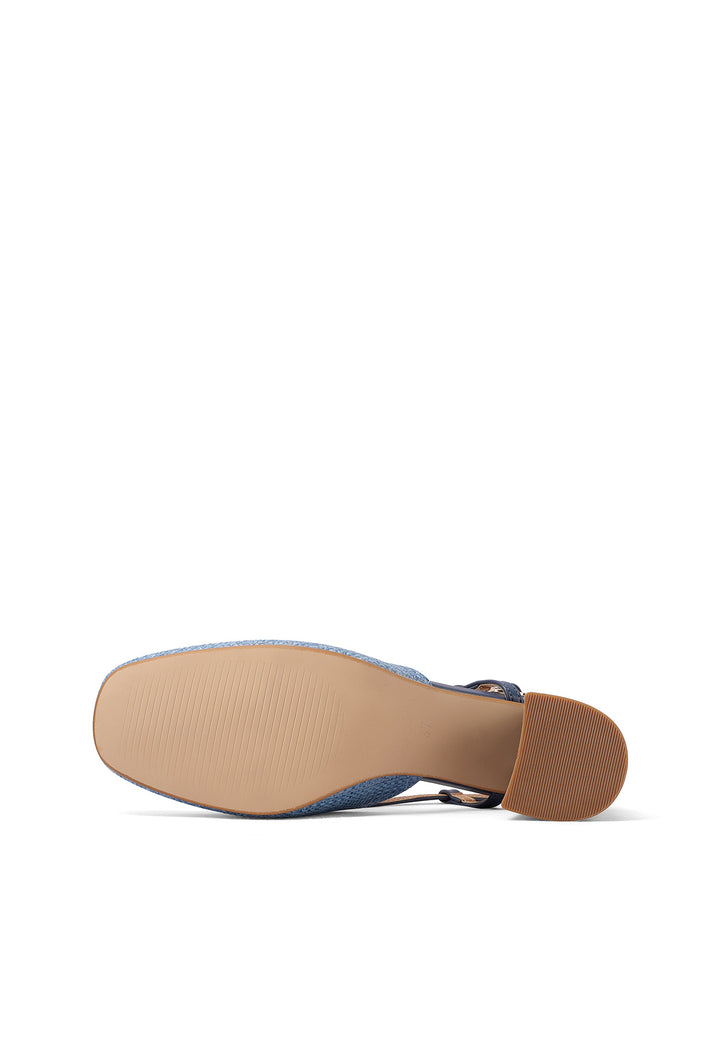 Décolleté slingback con cinturino color blu