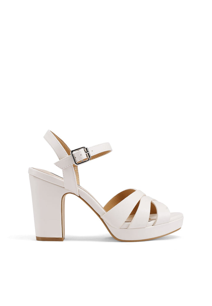 Sandali estivi con tacco 9 cm color beige