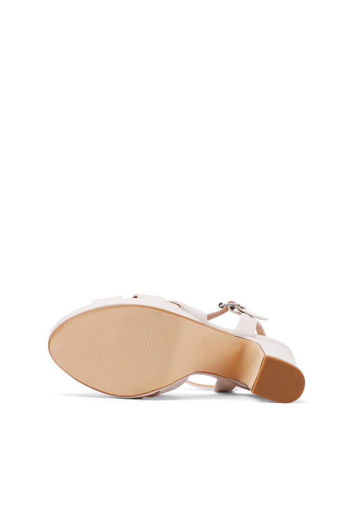 Sandali estivi con tacco 9 cm color beige