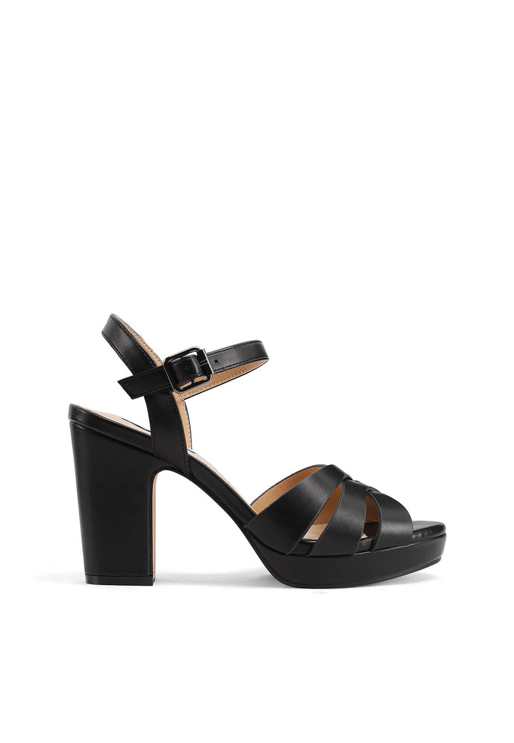 Sandali estivi con tacco 9 cm color nero