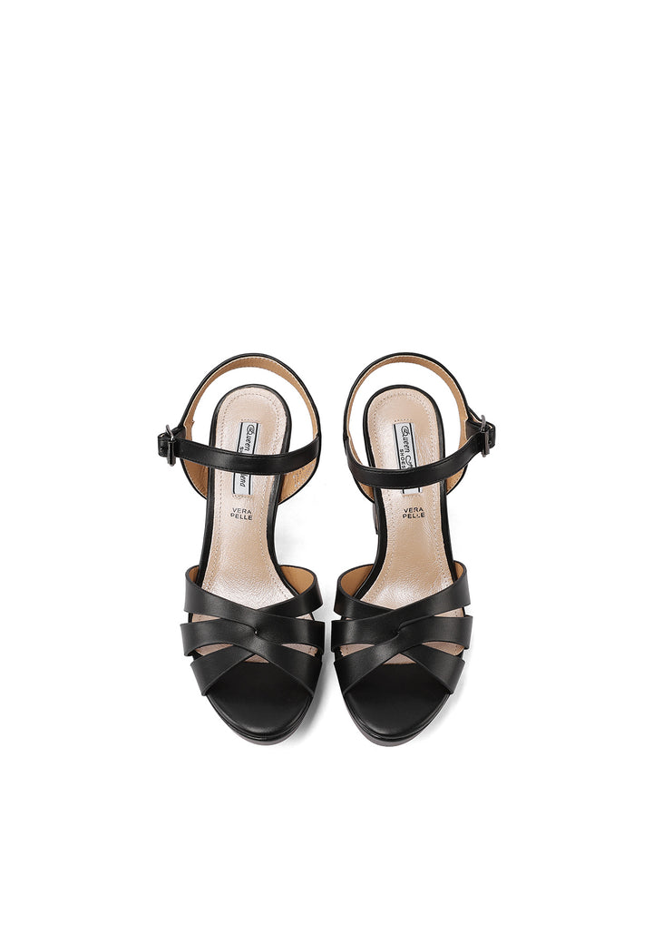 Sandali estivi con tacco 9 cm color nero