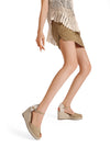 Zeppa in simil corda color khaki