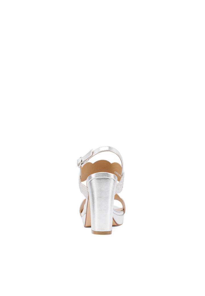 sandali da donna eleganti con tacco queen helena zm9655 argento