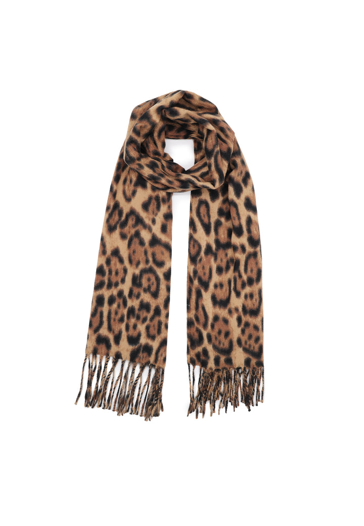 Sciarpa foulard da donna in colore marrone