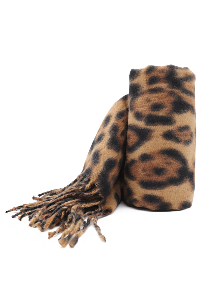 Sciarpa foulard da donna in colore marrone