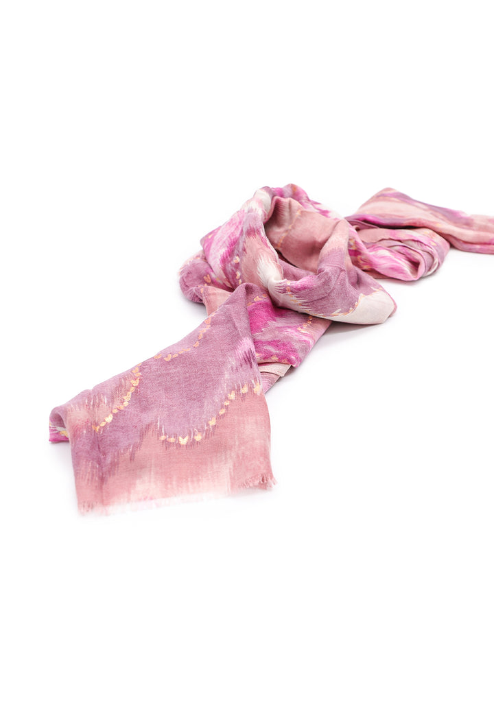 Sciarpa foulard da donna con elemento astratto colore rosa