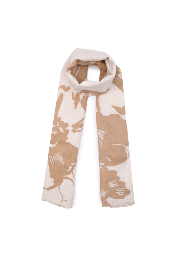 Sciarpa foulard da donna in viscosa colore beige