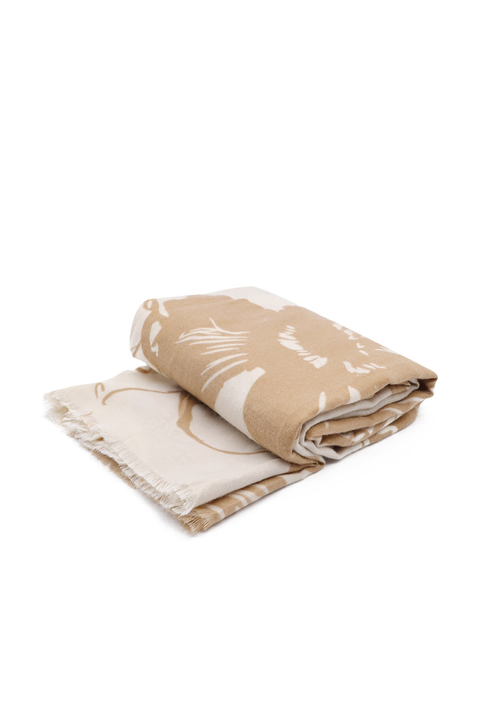 Sciarpa foulard da donna in viscosa colore beige