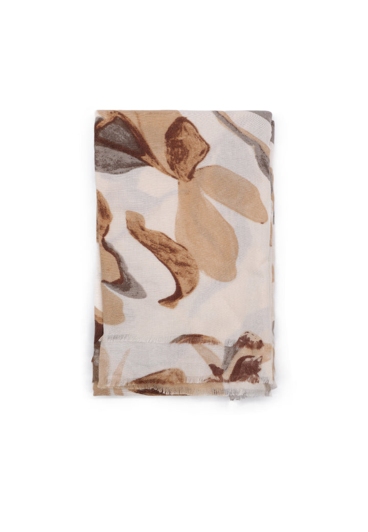 Sciarpa foulard in viscosa da donna in colore beige