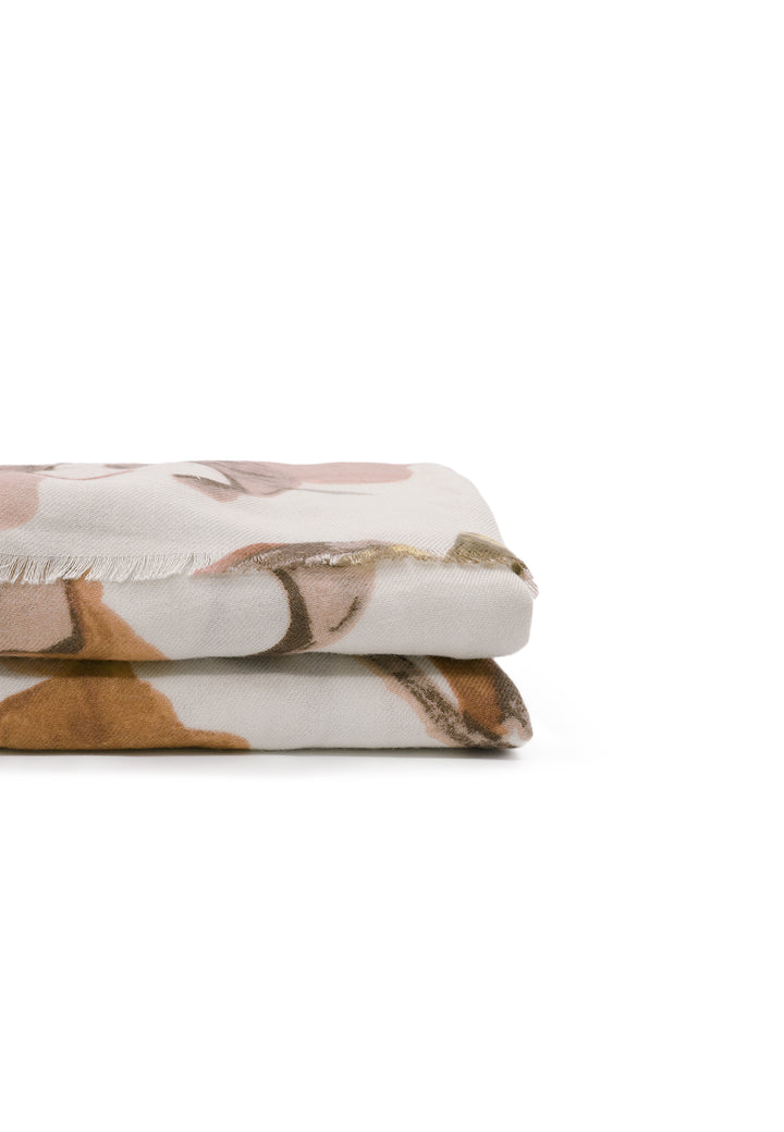 Sciarpa foulard in viscosa da donna in colore beige