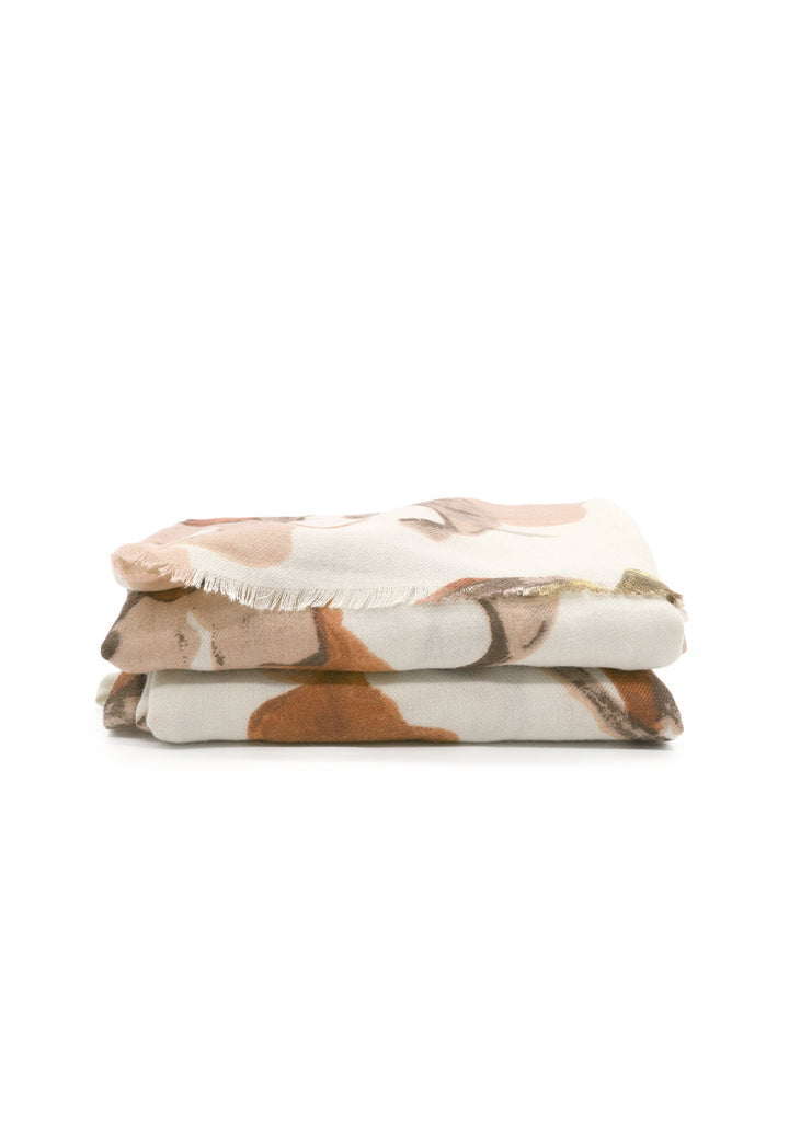 Sciarpa foulard in viscosa da donna in colore beige