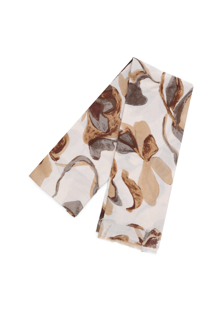 Sciarpa foulard in viscosa da donna in colore beige