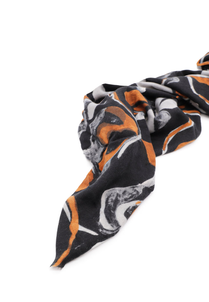 Sciarpa foulard in viscosa da donna in colore nero