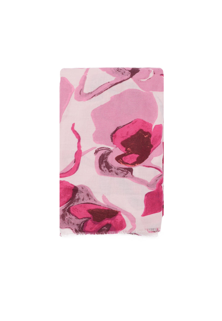 Sciarpa foulard in viscosa da donna in colore rosa