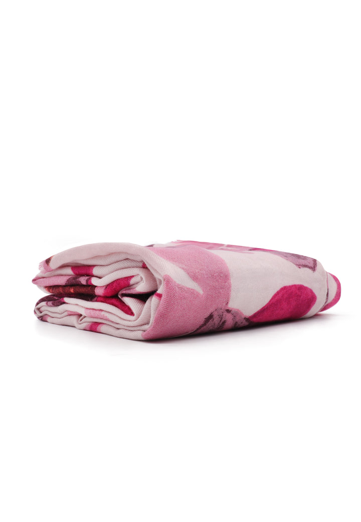 Sciarpa foulard in viscosa da donna in colore rosa