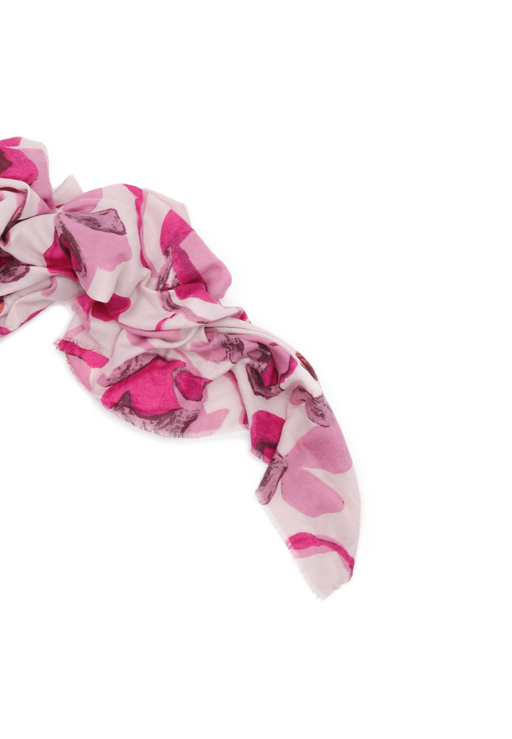 Sciarpa foulard in viscosa da donna in colore rosa