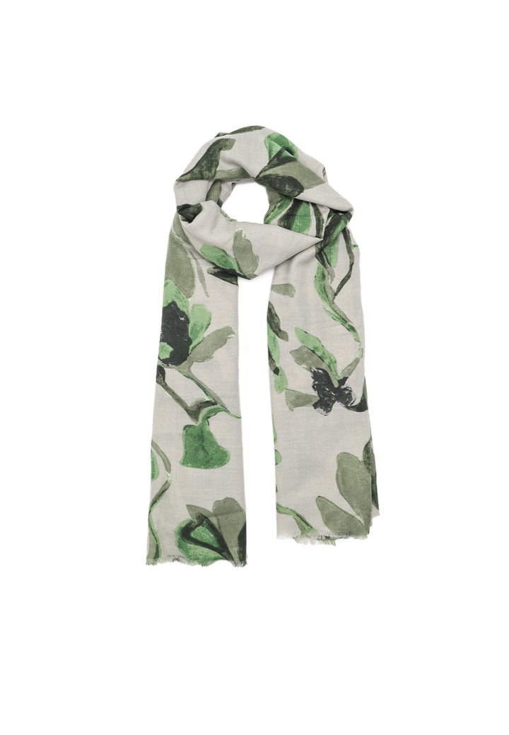 Sciarpa foulard in viscosa da donna in colore verde