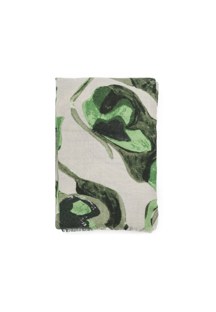 Sciarpa foulard in viscosa da donna in colore verde