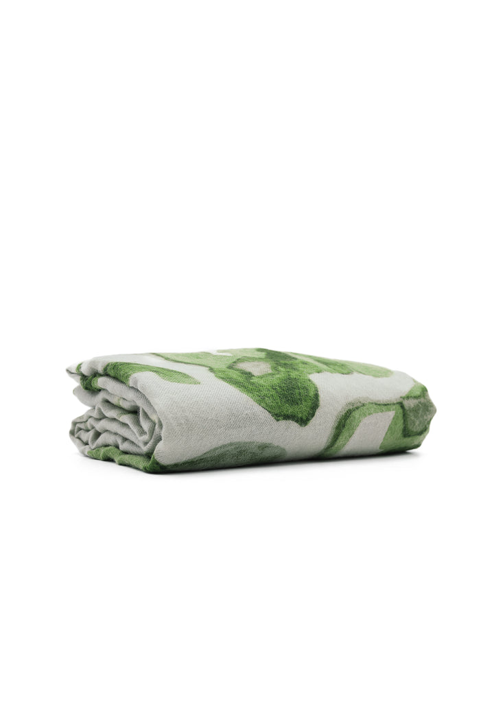 Sciarpa foulard in viscosa da donna in colore verde