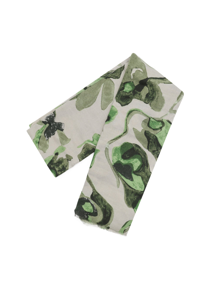 Sciarpa foulard in viscosa da donna in colore verde