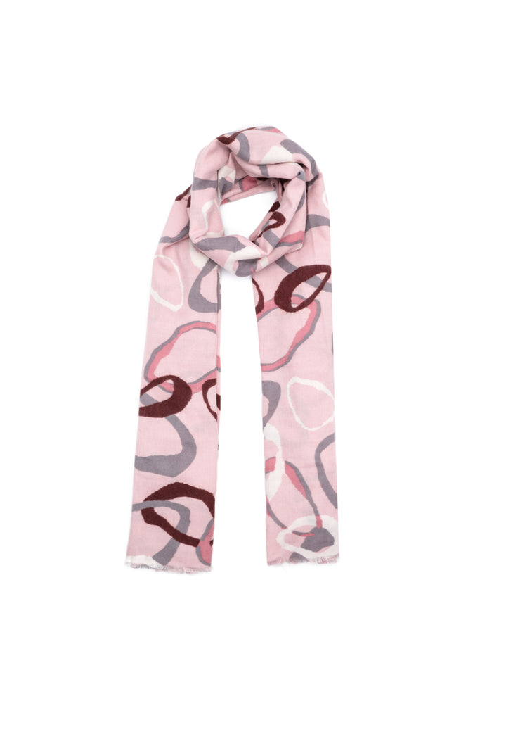 Sciarpa foulard in viscosa da donna in colore rosa