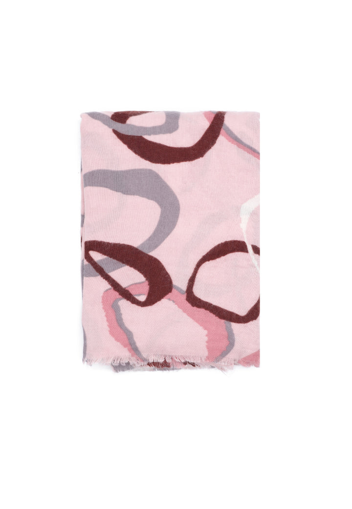 Sciarpa foulard in viscosa da donna in colore rosa