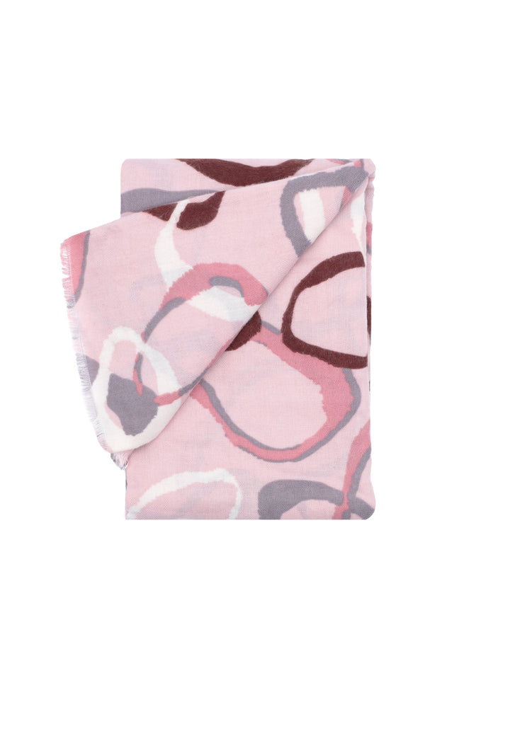 Sciarpa foulard in viscosa da donna in colore rosa