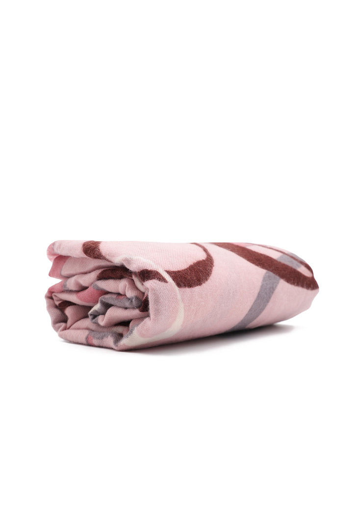 Sciarpa foulard in viscosa da donna in colore rosa