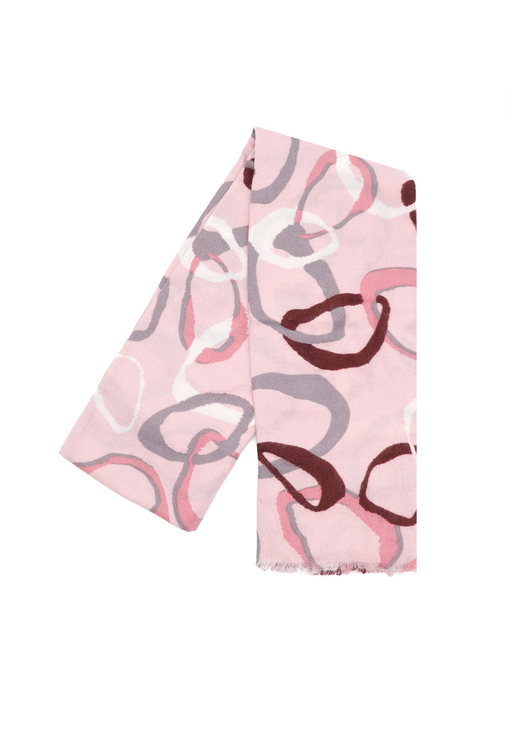 Sciarpa foulard in viscosa da donna in colore rosa