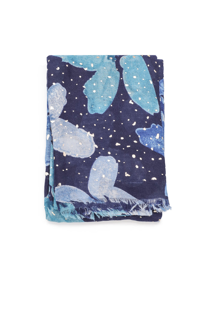 Sciarpa foulard da donna in viscosa colore blu