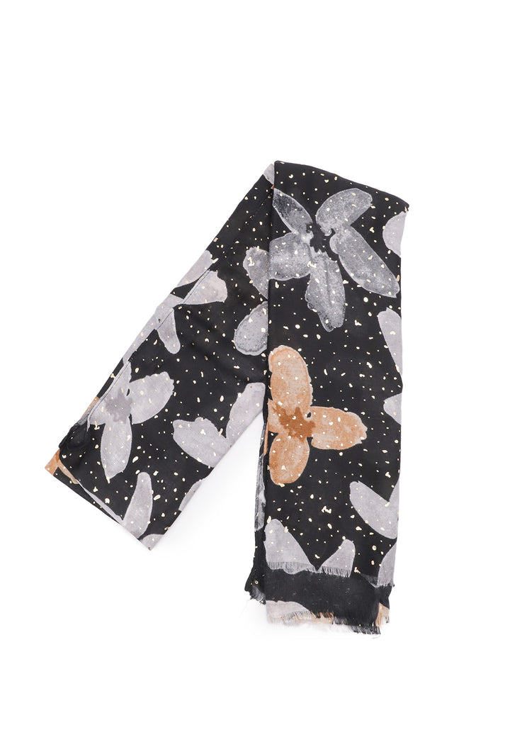 Sciarpa foulard da donna in viscosa colore nero