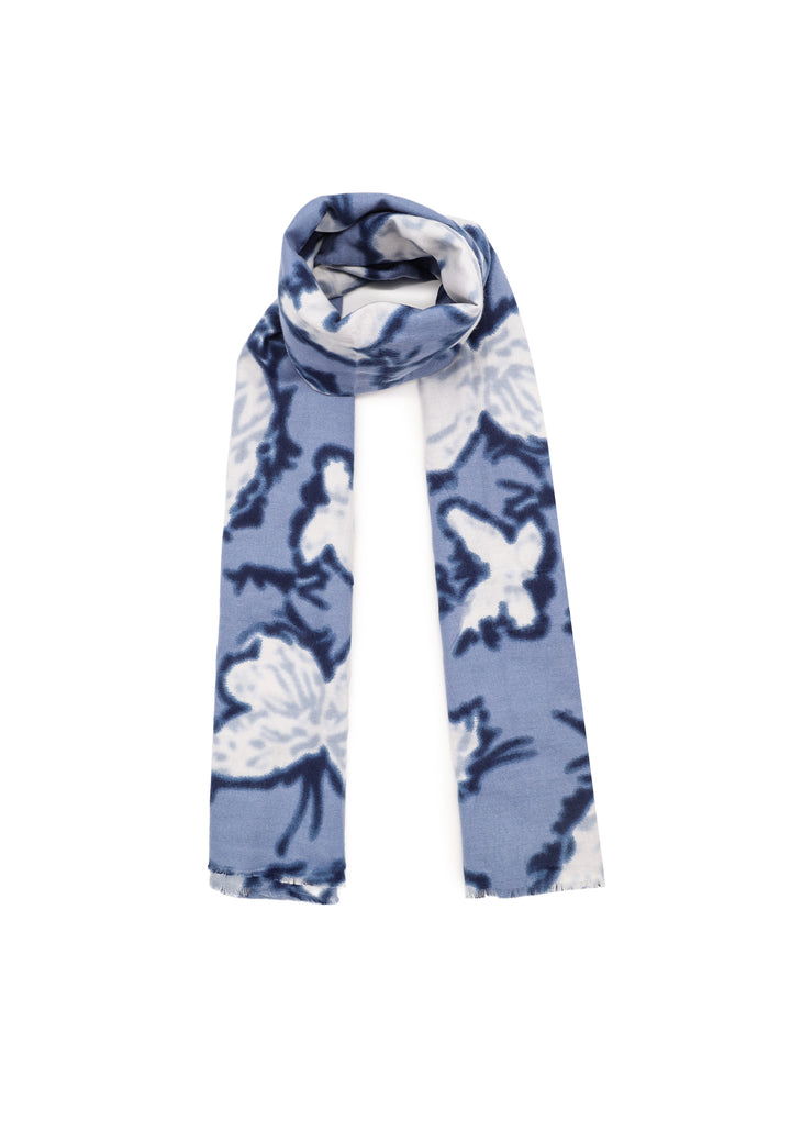 Sciarpa foulard da donna leggera in viscosa colore blu