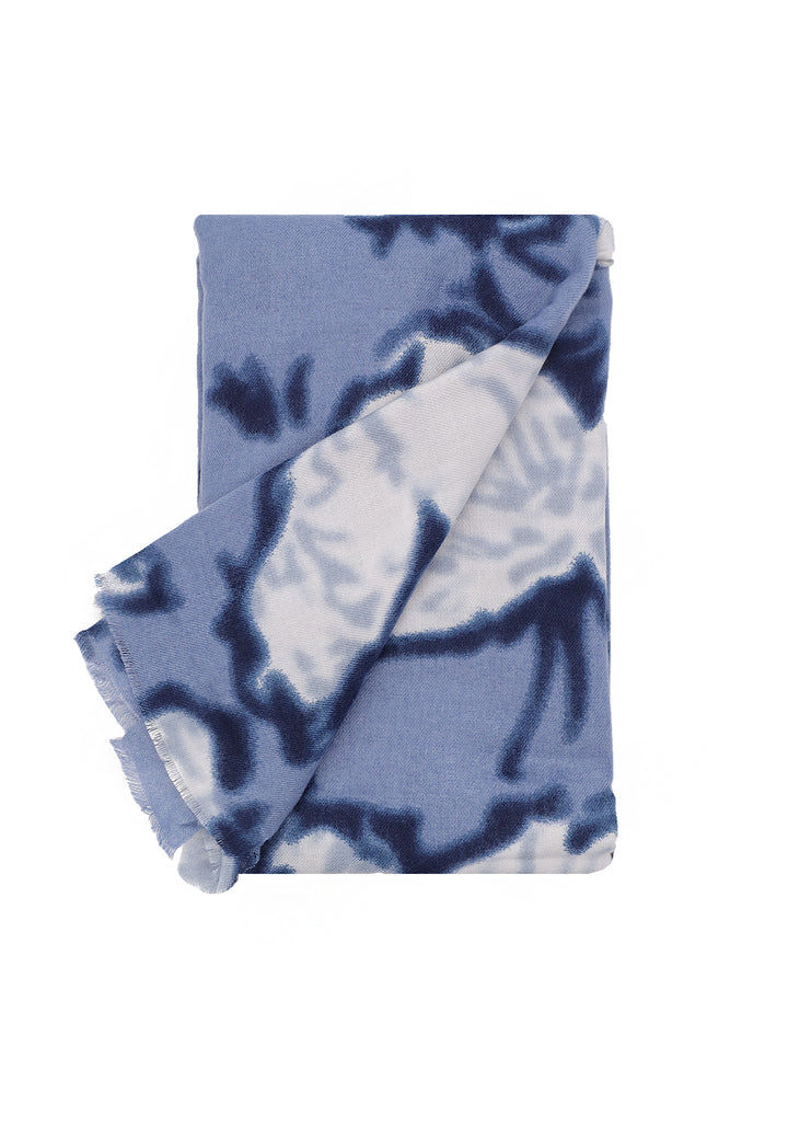 Sciarpa foulard da donna leggera in viscosa colore blu