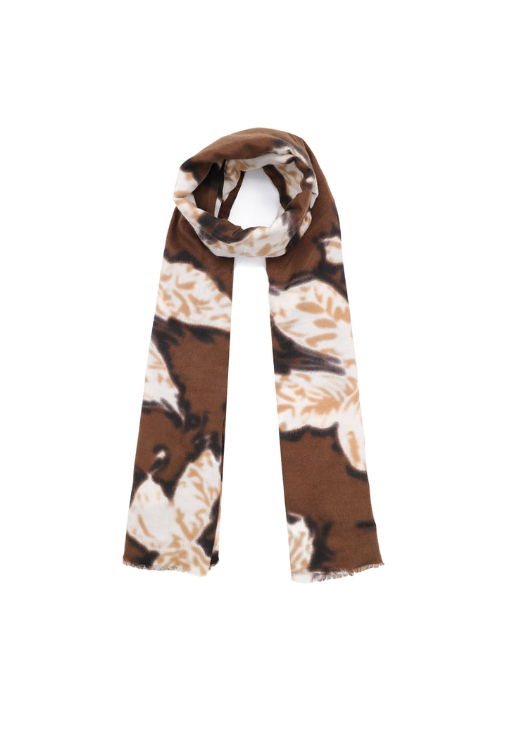 Sciarpa foulard da donna leggera in viscosa colore marrone