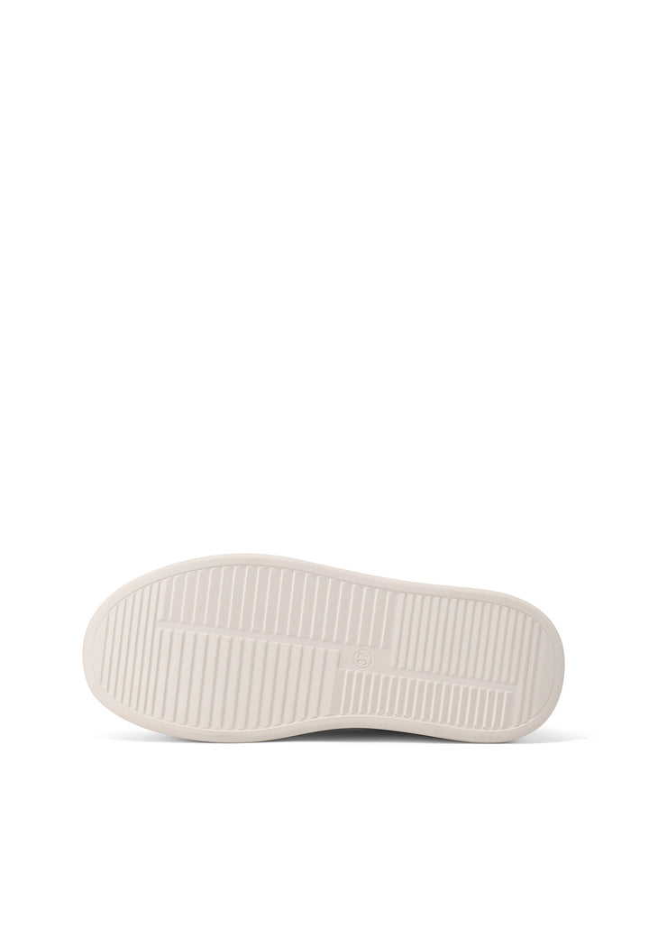 Sneakers casual da donna in ecopelle con dettaglio glitterato e suola alta
