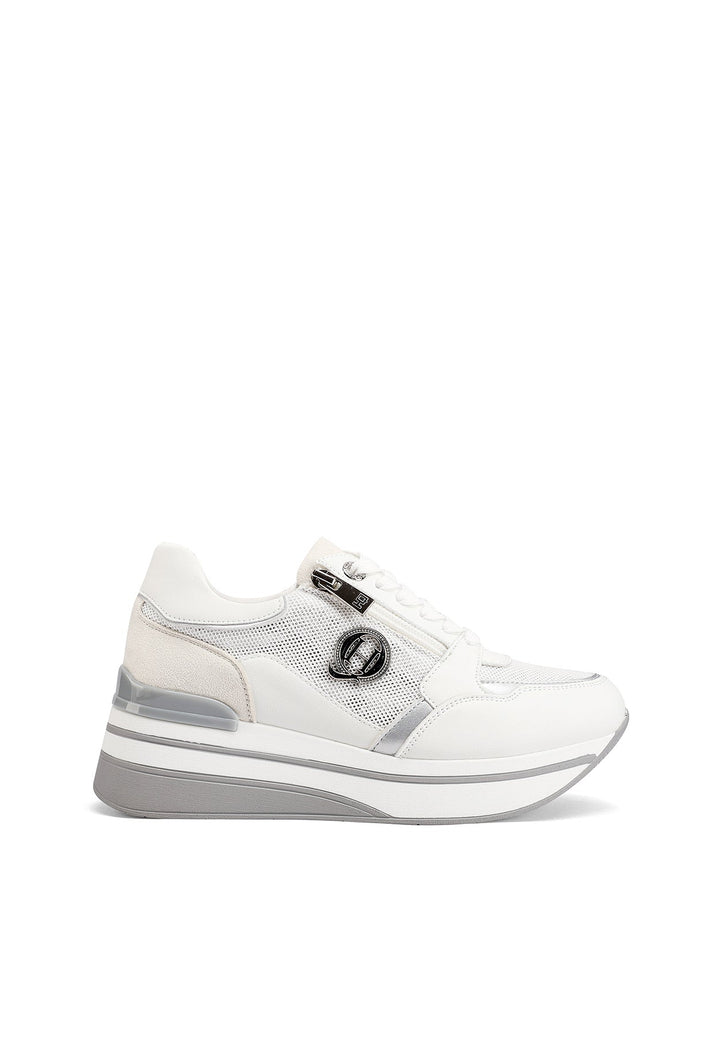 Sneakers da donna con platform colore bianco