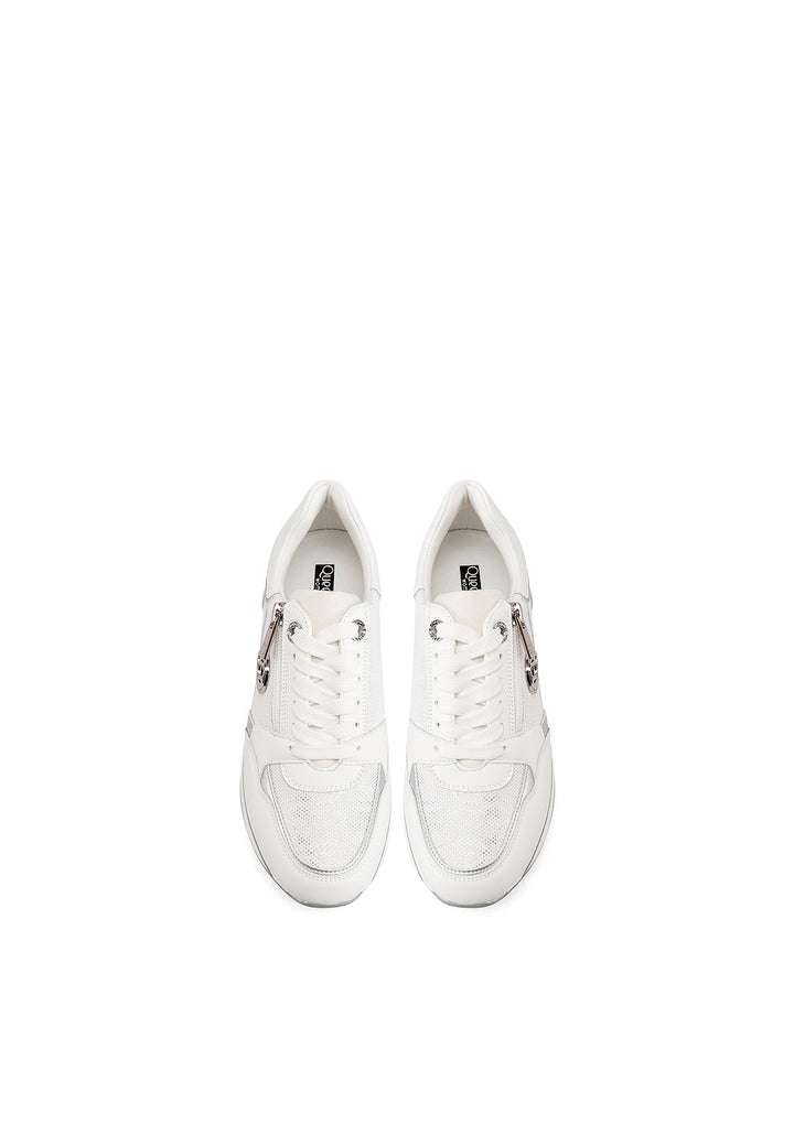 Sneakers da donna con platform colore bianco