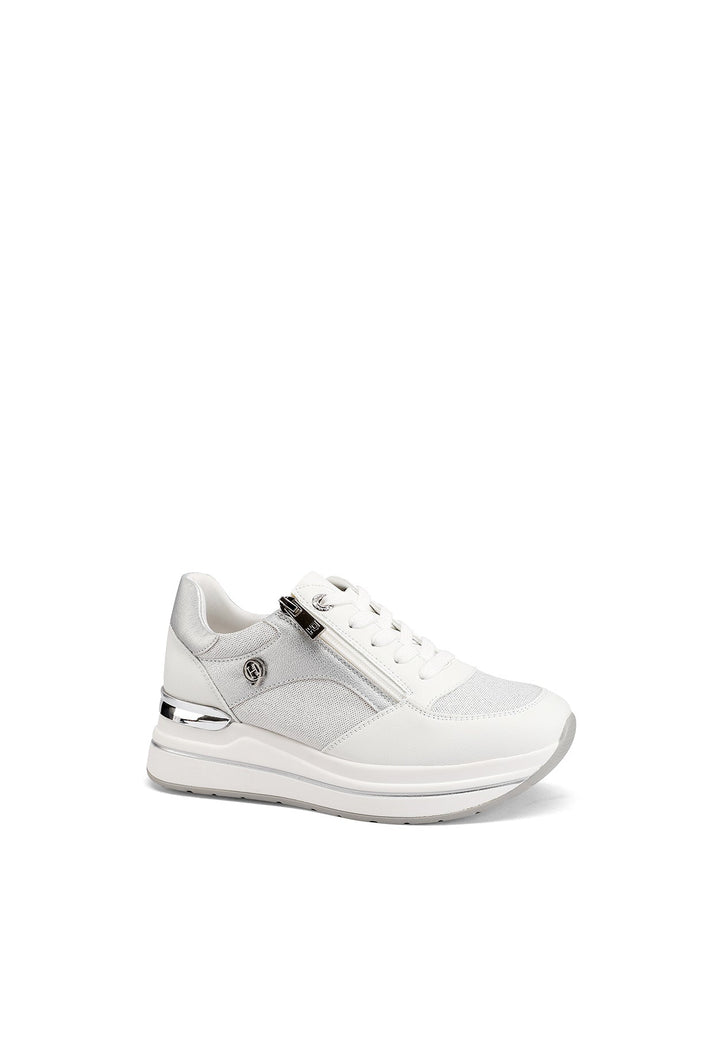 Sneakers da donna con platform colore bianco 