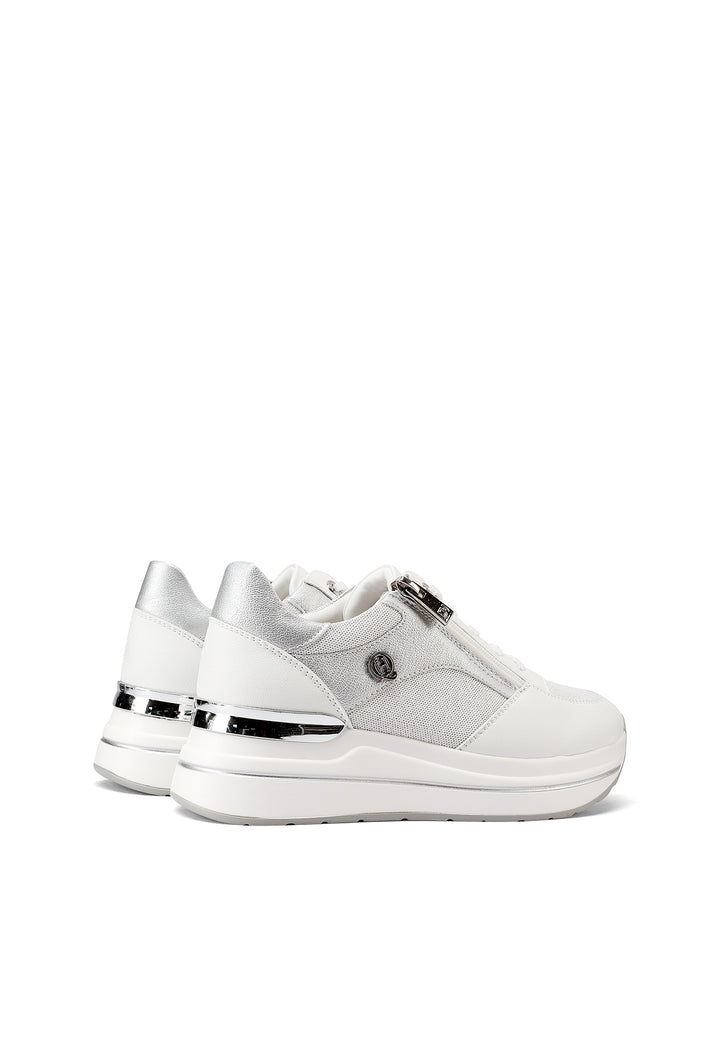 Sneakers da donna con platform colore bianco 