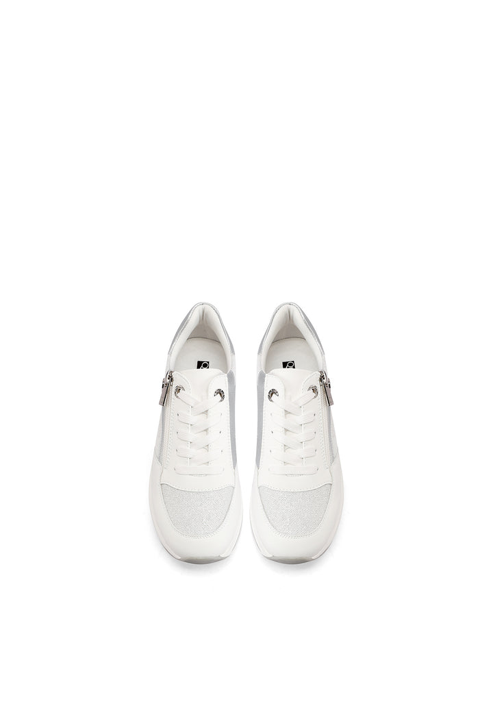 Sneakers da donna con platform colore bianco 